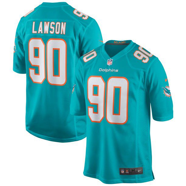 Men Miami Dolphins #90 Shaq Lawson Nike Green Game Player NFL Jersey